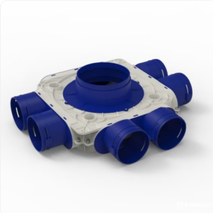 Easyflex round D160 коллектор вертикальный, 6 x 90 (арт. 27605)