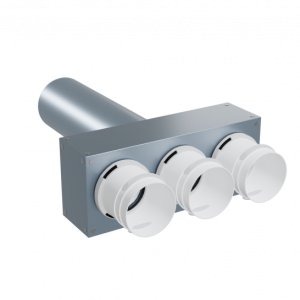 Flexag FL-PWP-125/75x3 пленум вентиляционный прямой, D125, на 3 выxода FL