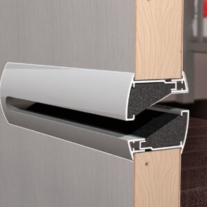 Silendo INOX переточная звукопоглощающая дверная решетка из алюминия, цвет стальной, Бельгия