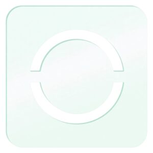 Решётка D5 Shape мини стекло белая