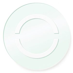 Решётка D5 Shape мини круг стекло белая