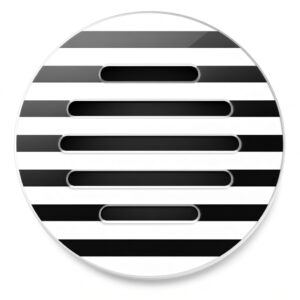Решётка D5 Twist мини круг стекло чёрно-белая