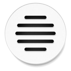 Решётка D5 Twist мини круг стекло сатин белая
