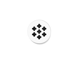 Решётка D5 Cross мини круг стекло сатин белая
