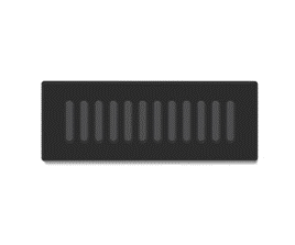 Решётка D5 Stripes стекло сатин чёрная