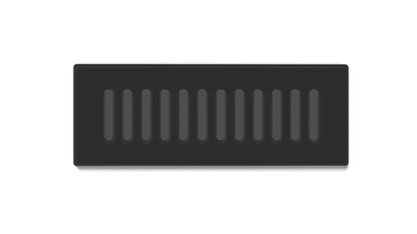 Решётка D5 Stripes стекло сатин чёрная — изображение 3