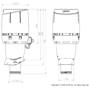 VILPE FLOW ECo125P/500 — крышный вентилятор, антрацит