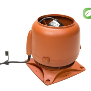 VILPE ECo110S — крышный вентилятор со старым типом колпака, кирпичный