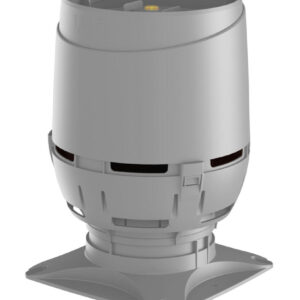 VILPE FLOW 125S — вент. выход + основание 250x250, светло-серый