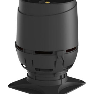 VILPE FLOW 125S — вент. выход + основание 250x250, чёрный