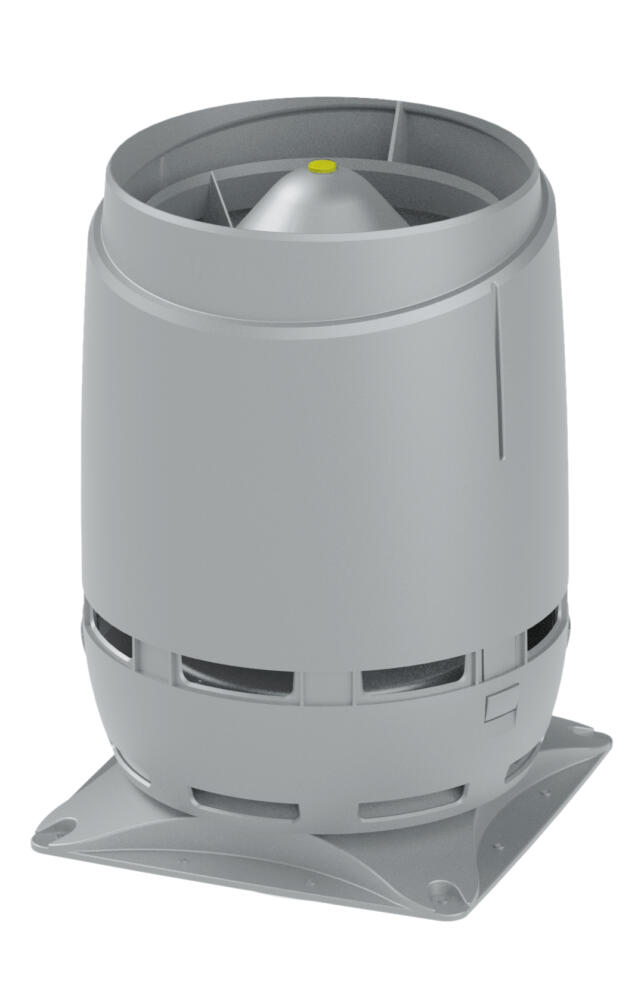 VILPE FLOW 160S — вент. выход + основание 300x300, светло-серый