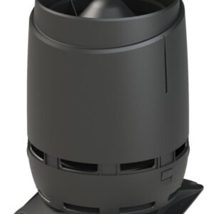 VILPE FLOW 160S — вент. выход + основание 300x300, чёрный