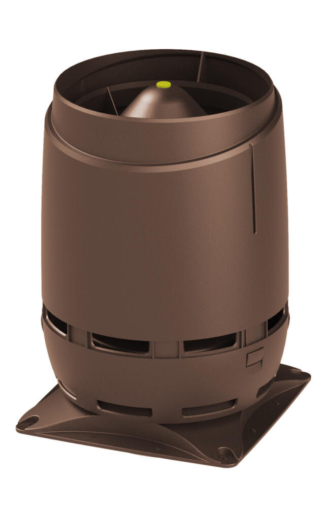 VILPE FLOW 160S — вент. выход + основание 300x300, коричневый