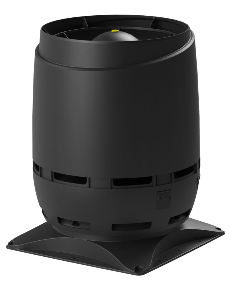 VILPE FLOW 200S — вент. выход + основание 400x400, чёрный