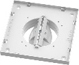 Рамка для решётки Ø80 — 134×134 (регулируемый зазор), белая