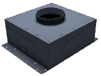 ВИЛПЕ Easyflex овал — распредкоробка D125×4, вертикальный вход