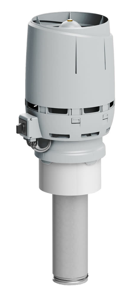 VILPE FLOW ECo125C/400 — крышный вентилятор, светло-серый