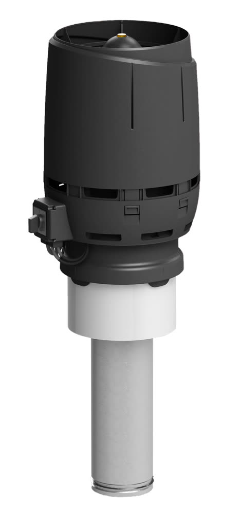 VILPE FLOW ECo125C/400 — крышный вентилятор, чёрный
