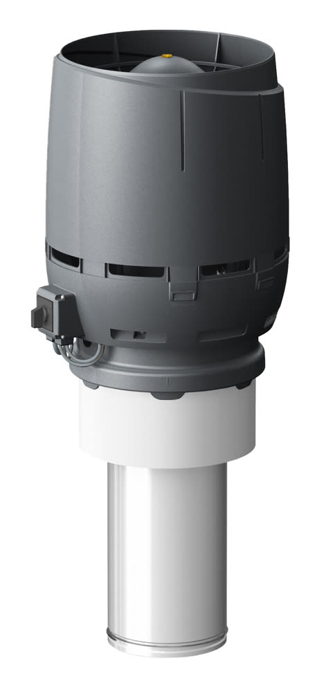 VILPE FLOW ECo200C/450 XL — крышный вентилятор, серый