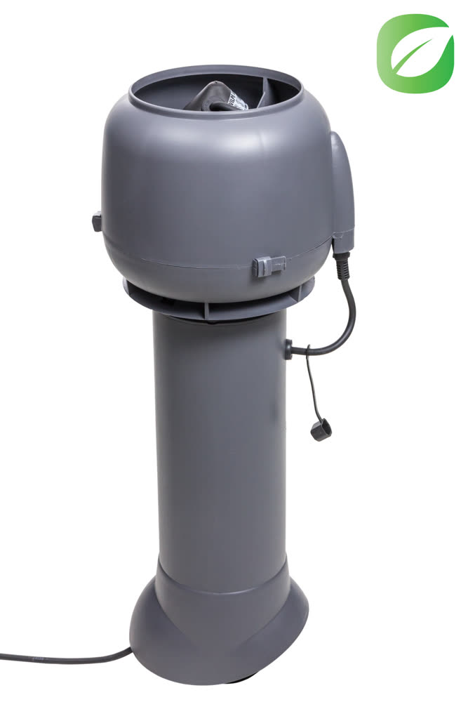 VILPE ECo110P/110/700 — крышный вентилятор со старым типом колпака, серый