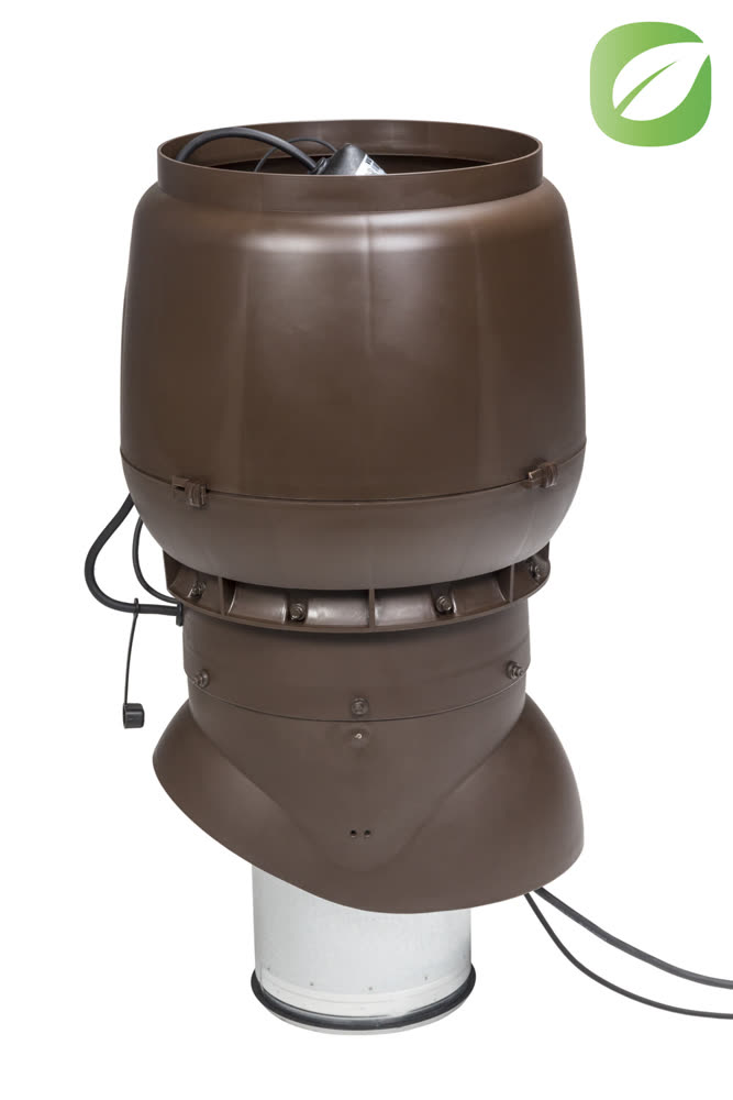 VILPE ECo250P/200/500 — крышный вентилятор со старым типом колпака, коричневый