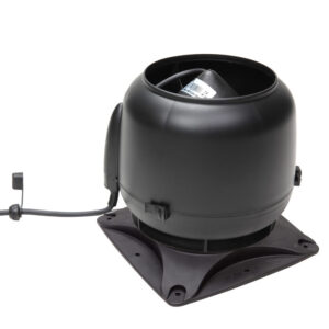VILPE ECo110S — крышный вентилятор со старым типом колпака, чёрный