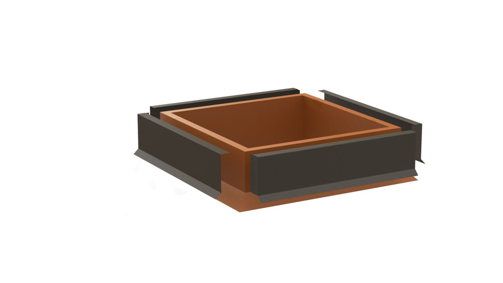 VILPE MULTIROOF 200 FLASHING SET, серый