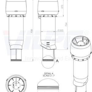VILPE E220P/160/700 вентилятор, чёрный